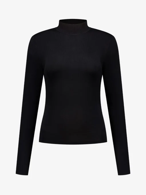 Fitted top met col