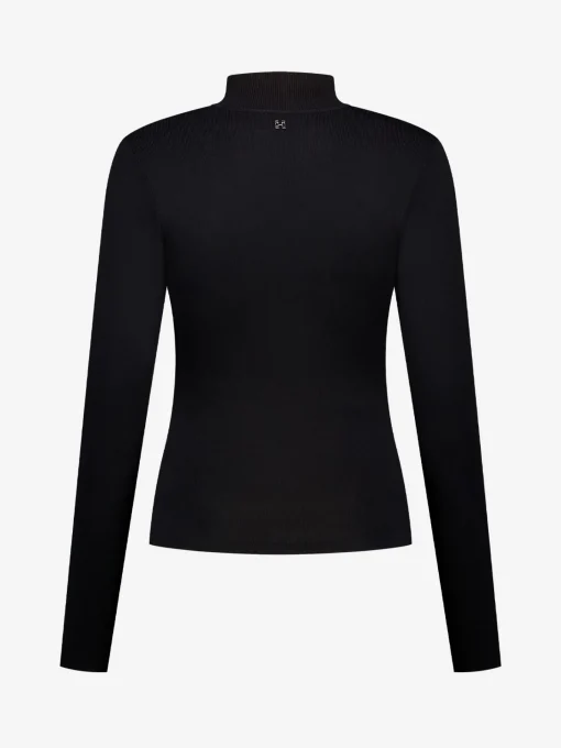 Fitted top met col