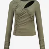 Fitted top met cut-out