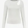 Fitted top met cut-out