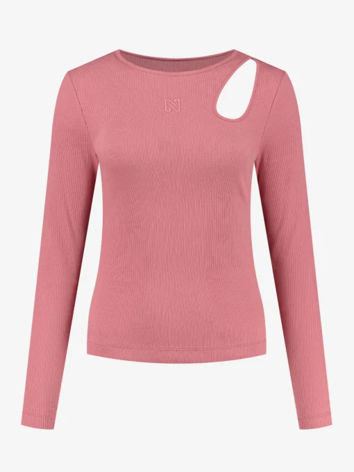 Fitted top met cut-out