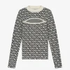 Fitted top met cut-out