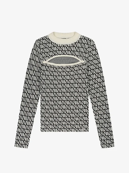 Fitted top met cut-out