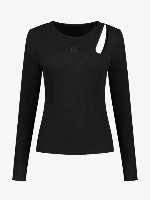 Fitted top met cut-out