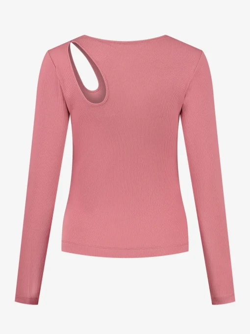 Fitted top met cut-out