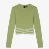 Fitted top met logo tailleband