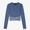 Fitted top met logo tailleband