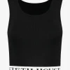 Fitted top met logo zoom