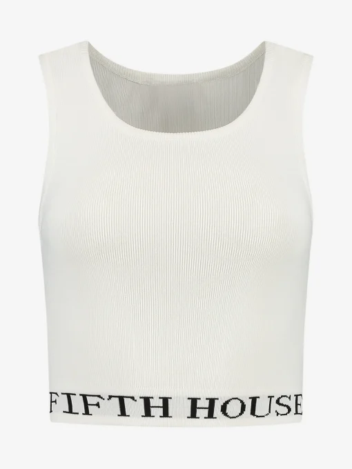 Fitted top met logo zoom