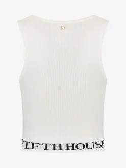 Fitted top met logo zoom