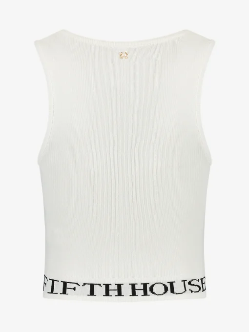 Fitted top met logo zoom