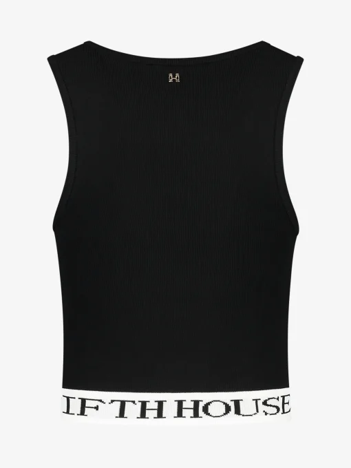 Fitted top met logo zoom