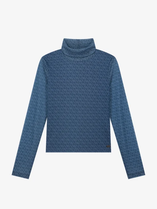 Fitted top met mesh