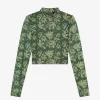 Fitted top met mesh