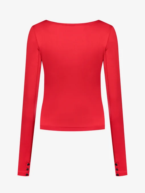 Fitted top with square neckline