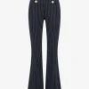 Flared broek met krijtstreep