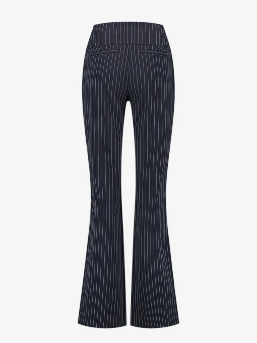 Flared broek met krijtstreep
