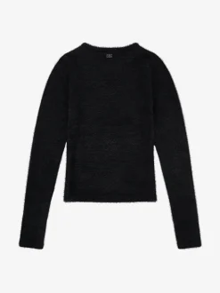Fluffy trui met detail bij hals