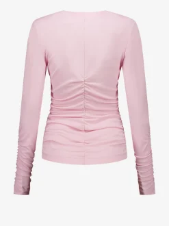 Gedrapeerde top met bloem detail