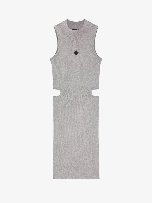 Geribbelde fitted jurk