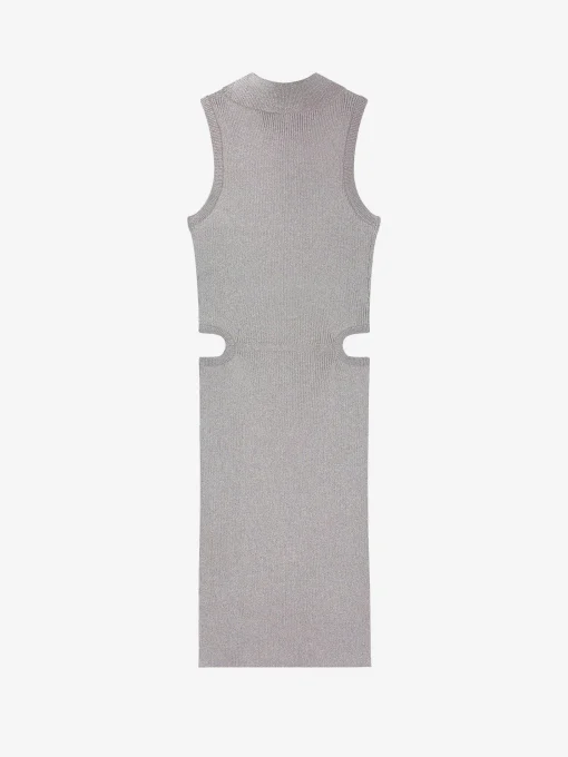 Geribbelde fitted jurk