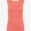 Geribbelde tank top