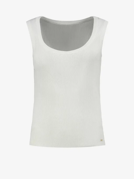 Geribbelde tank top