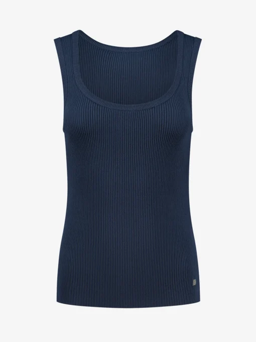 Geribbelde tank top