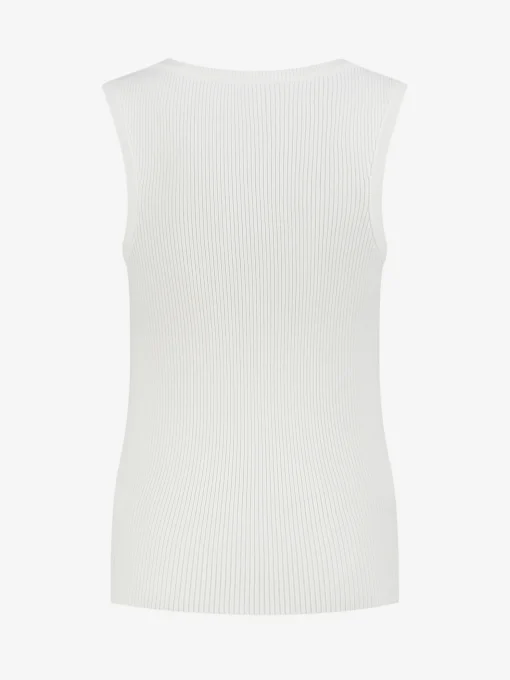 Geribbelde tank top