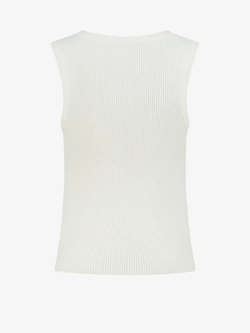 Geribbelde tank top