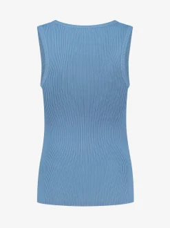 Geribbelde tank top