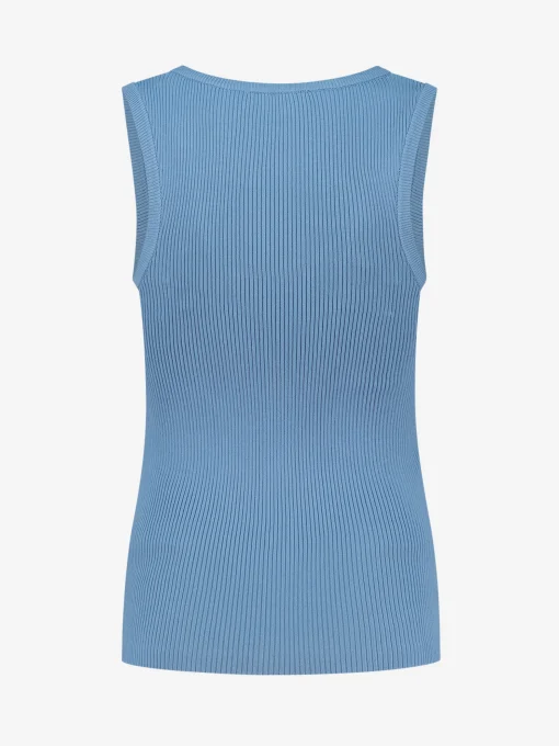 Geribbelde tank top