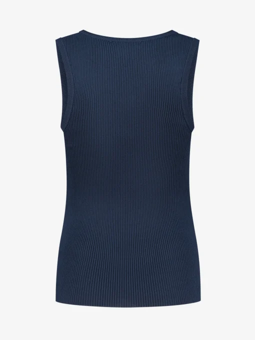 Geribbelde tank top