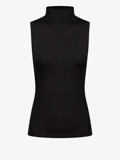 Geribbelde top met turtleneck