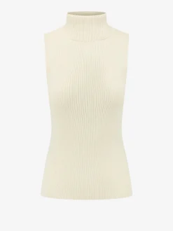 Geribbelde top met turtleneck