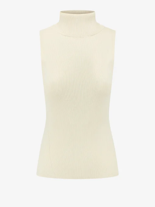 Geribbelde top met turtleneck