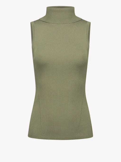 Geribbelde top met turtleneck