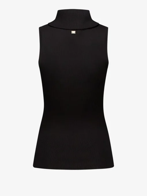 Geribbelde top met turtleneck