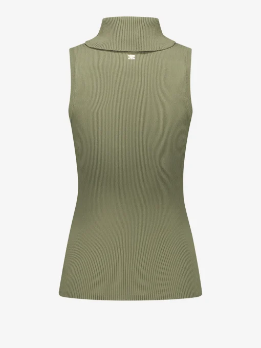 Geribbelde top met turtleneck