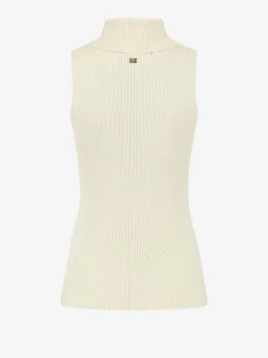Geribbelde top met turtleneck