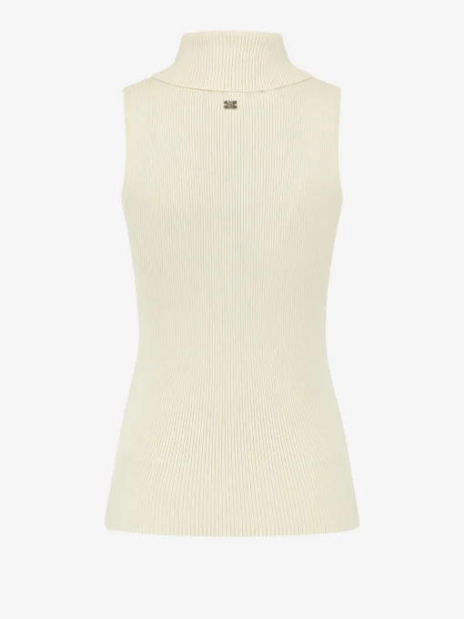 Geribbelde top met turtleneck