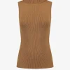 Geribbelde turtleneck top