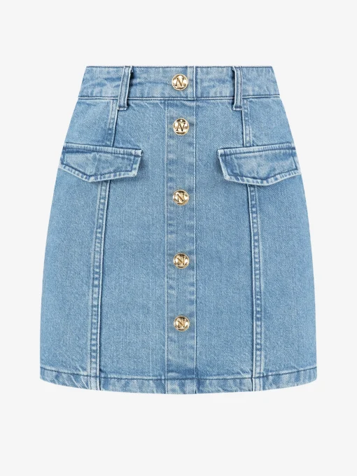 High rise denim rok