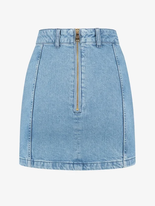 High rise denim rok