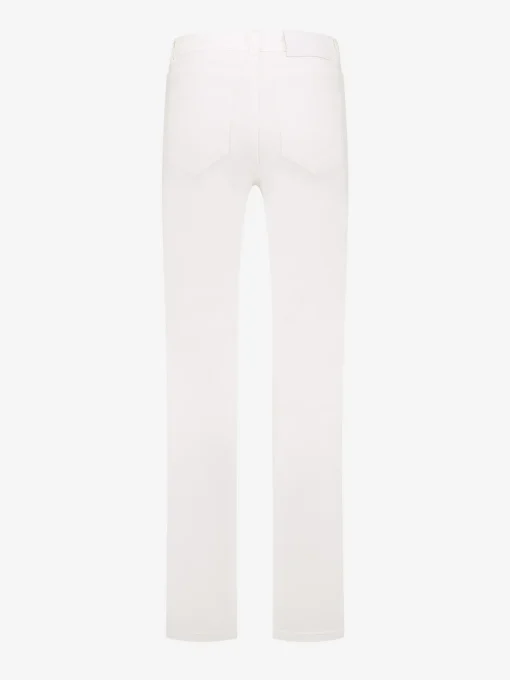 High rise jeans met knopen