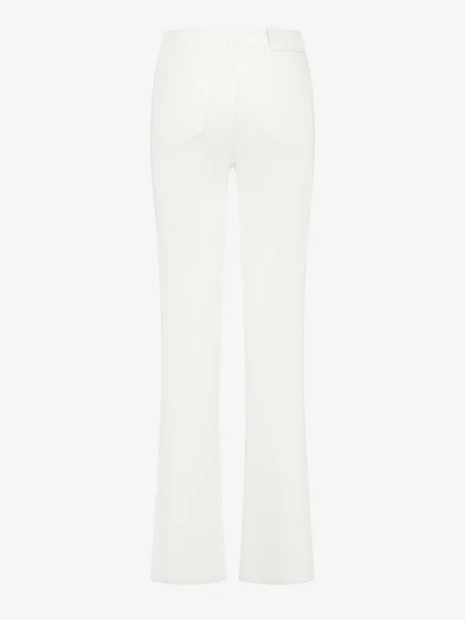 High rise jeans met vetersluiting