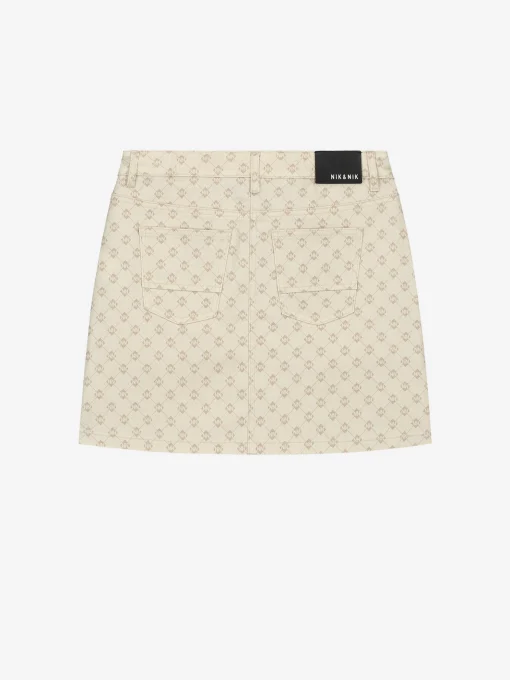 High rise rok met logo print