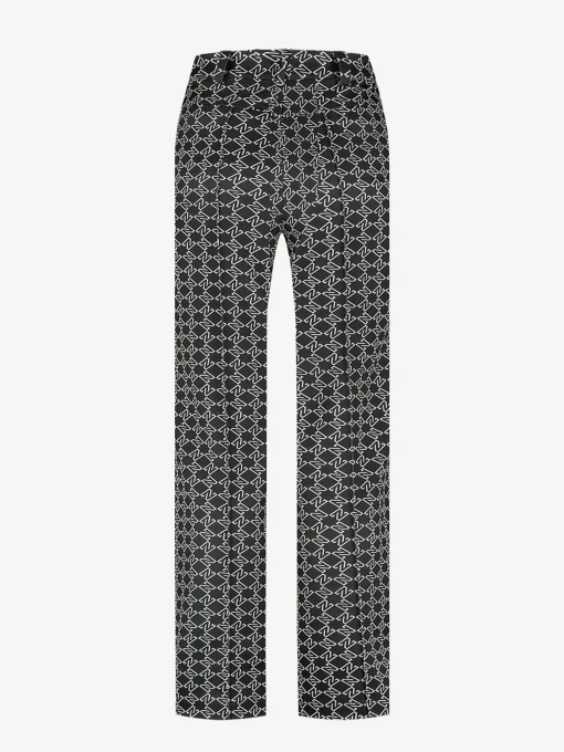 High waist broek met logo patroon