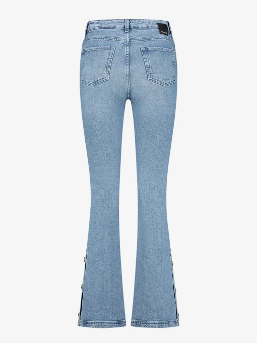 High waist jeans met knopen