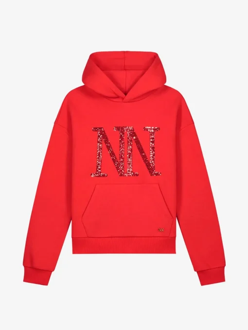 Hoodie met glitter logo